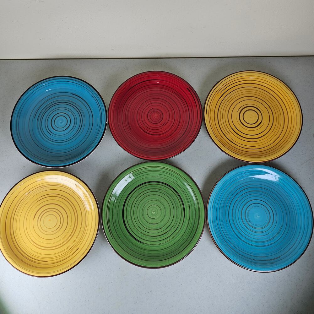 6 Better Homes and Gardens Festival Salad Plates